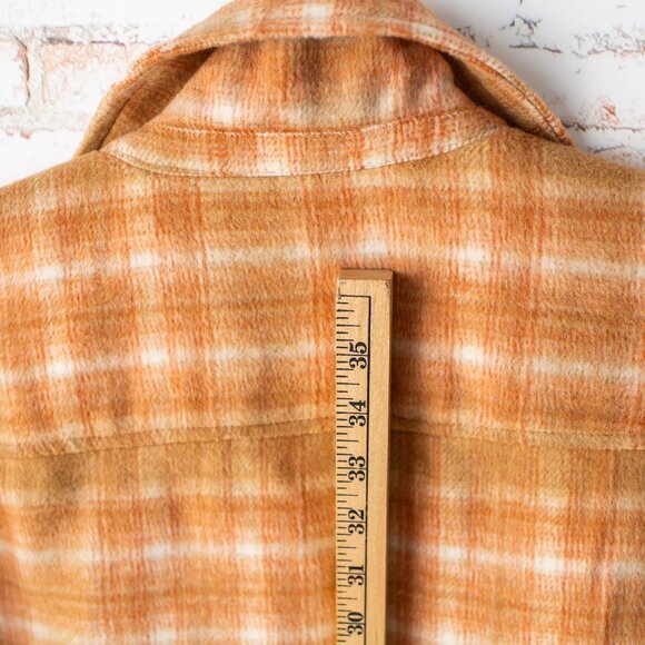 NEW Jessica Simpson Women’s Plaid Shirt Jacket Shacket Toasted Coco Small - Picture 7 of 8